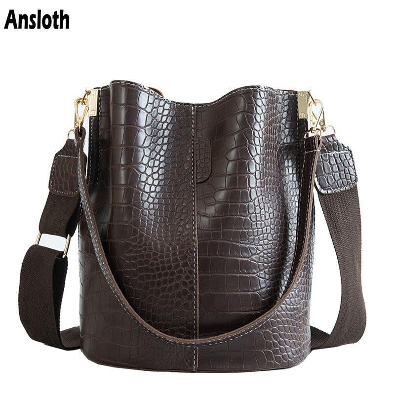 Ansloth Crocodile Crossbody Bag For Women