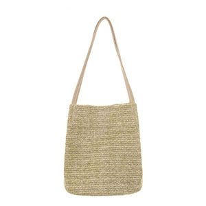 Vintage Handmade Women Rattan Bag Woven Bow Shoulder Bags