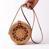 Vintage Handmade Women Rattan Bag Woven Bow Shoulder Bags