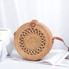 Vintage Handmade Women Rattan Bag Woven Bow Shoulder Bags