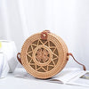 Vintage Handmade Women Rattan Bag Woven Bow Shoulder Bags